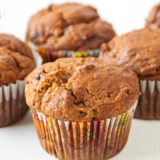 Pumpkin Banana Chocolate Muffin