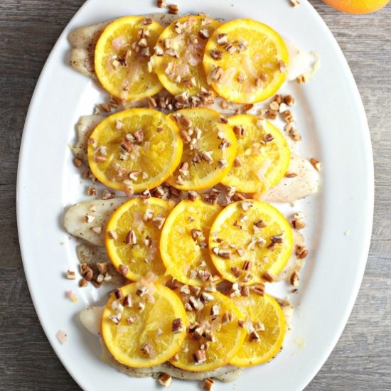 Fish with Oranges and Pecans