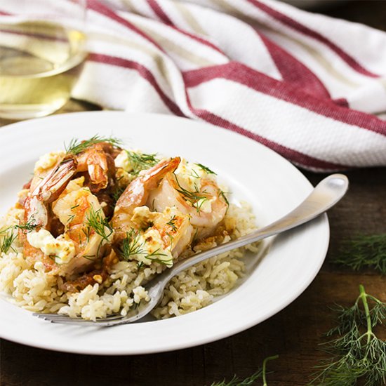 Greek Shrimp with Feta & Tomatoes