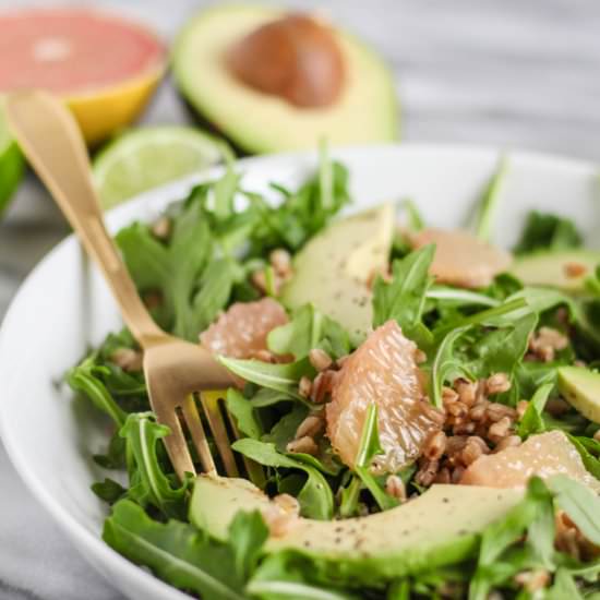 Grapefruit, Avocado, & Farro Salad