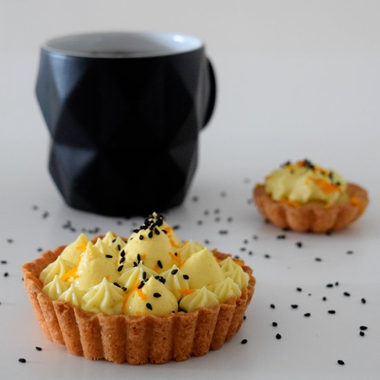 Black Sesame Orange Tart