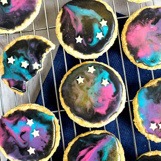 Oaty galaxy cookies