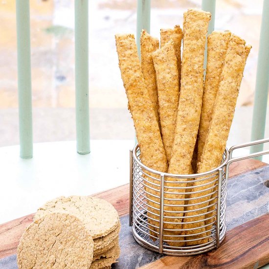 cheese straws and oat cakes