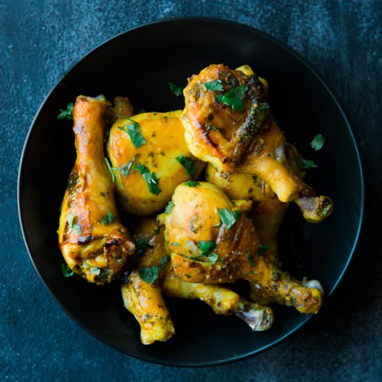 Baked Honey Cilantro Turmeric Chick