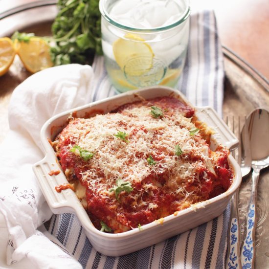 Eggplant Parmesan For One