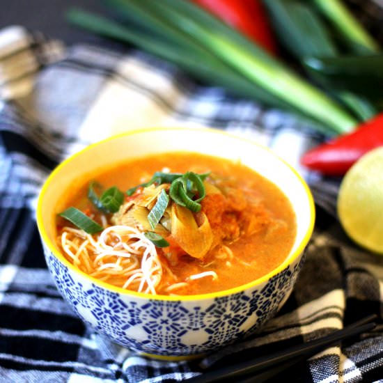 Thai Coconut Chicken Noodle Soup