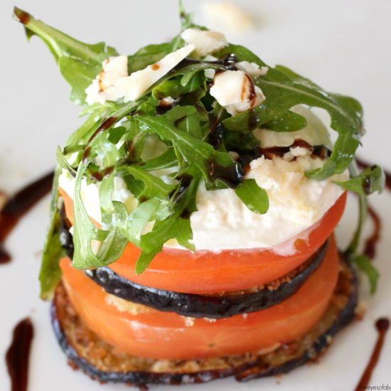 Fried Eggplant Stack