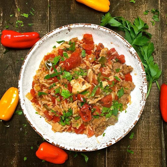 Easy Chicken and Sausage Jambalaya