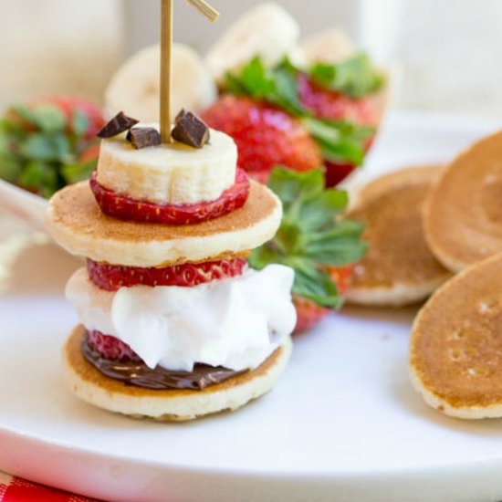 Banana Split Pancake Bites