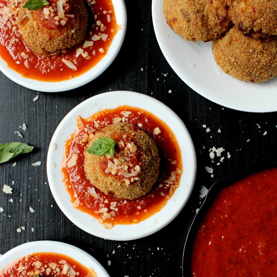 Baked Cauliflower Arancini