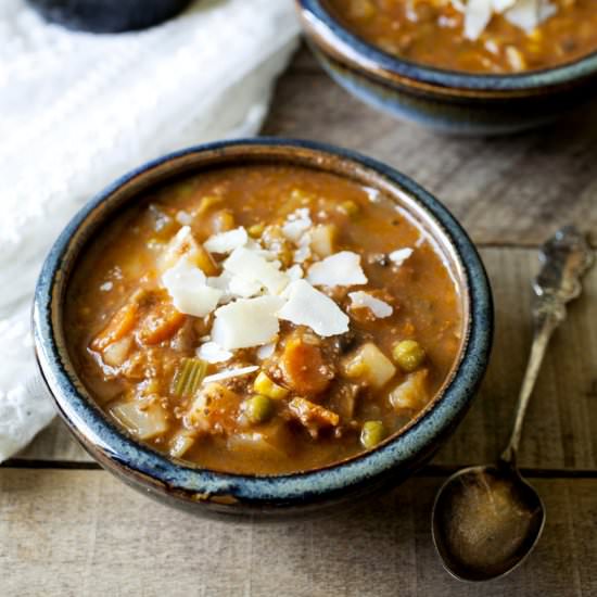 Slow Cooker Bison & Vegetable Soup