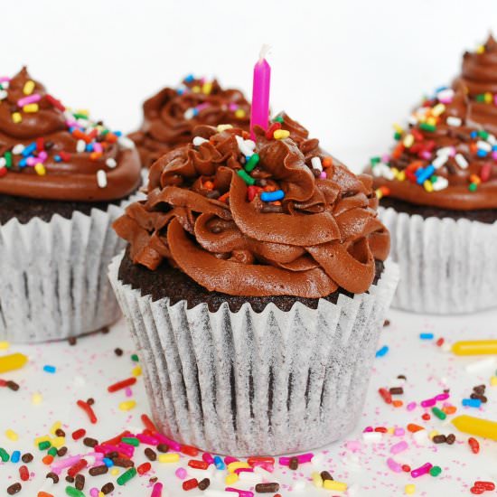 Vegan Double Choc Cupcakes