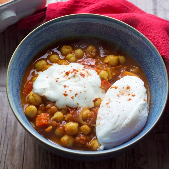 Moroccan Chickpea Polenta Bowls