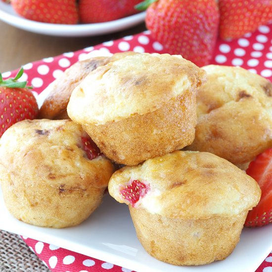 Strawberry Cottage Cheese Muffins