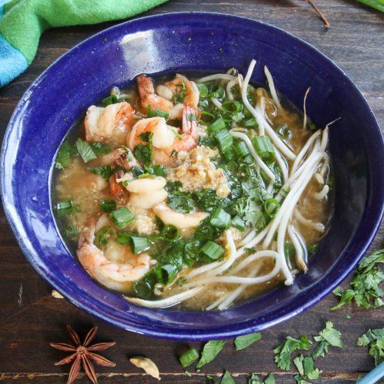 Thai Shrimp Soup with Noodles