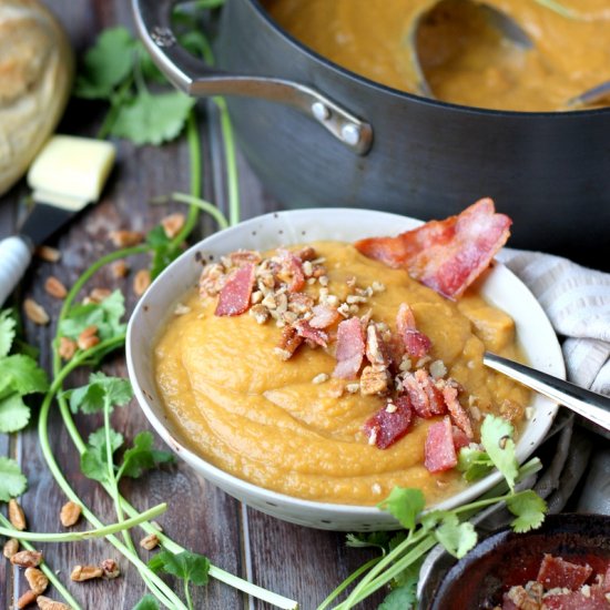 Creamy Winter Soup + Bacon