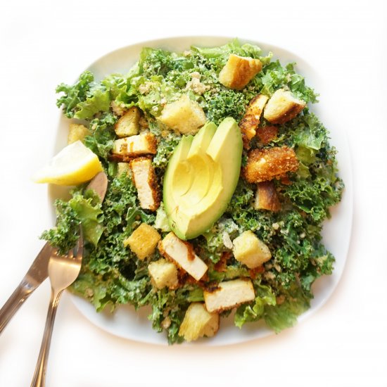 The Best Kale Caesar Salad