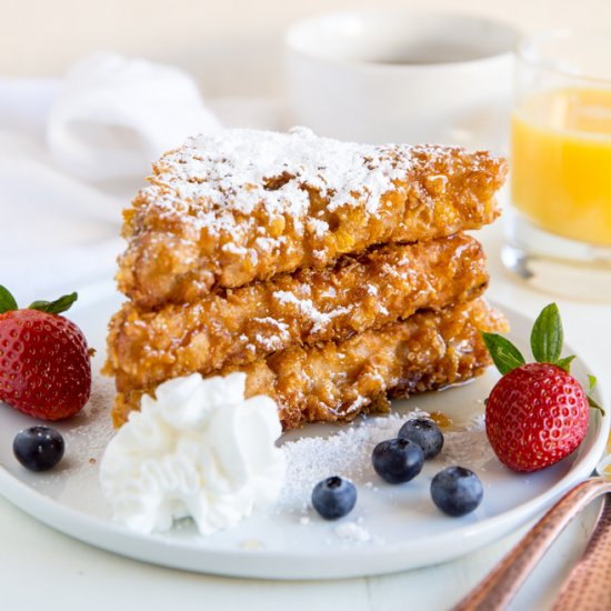 Cornflake Crusted French Toast