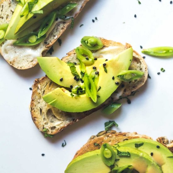 Fresh Wasabi Pea Avocado Toast