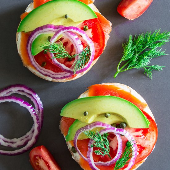 Smoked Salmon Bagels