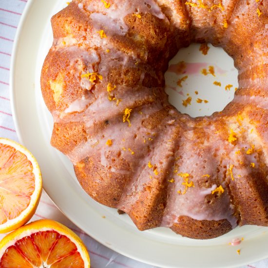 blood orange snack cake