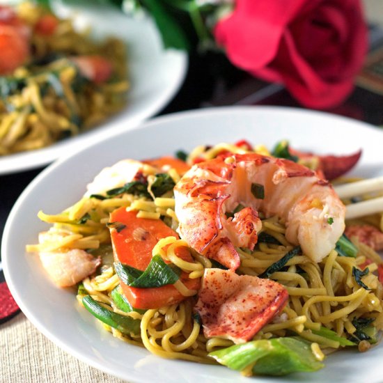 Stir-Fry Lobster & Noodles