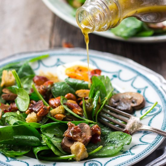 Spinach Salad with Bacon, Tarragon