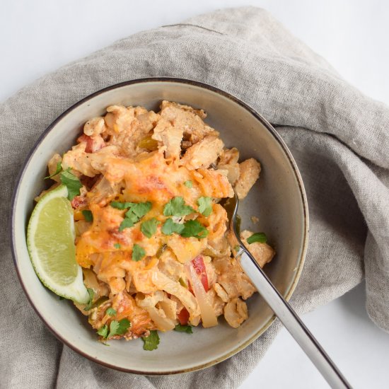 Chicken Fajita Noodle Casserole