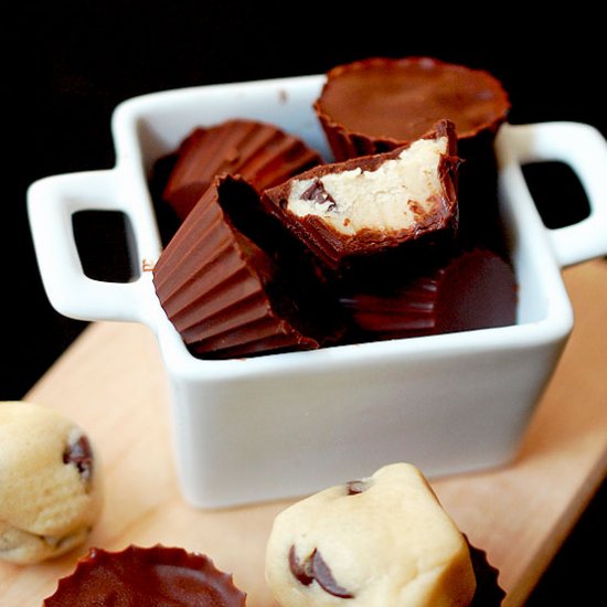 Mini Eggless Cookie Dough Cups