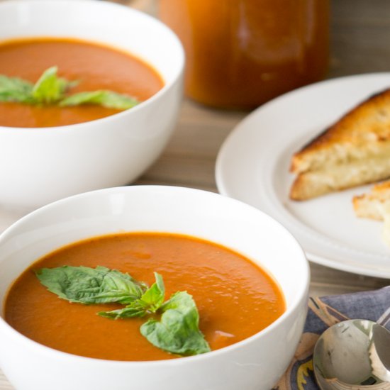 Veggie Packed Spicy Tomato Soup