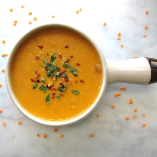 Red Lentil Coconut Soup