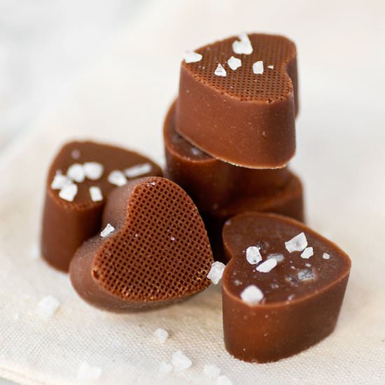 Coconut Butter Chocolate Hearts