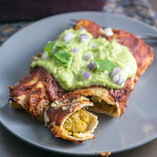 Chickpea Breakfast Enchiladas