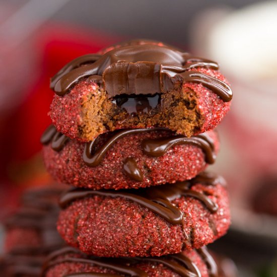 Chocolate Strawberry Thumbprints