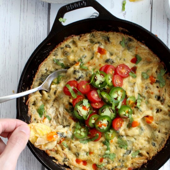 Skillet Chicken Queso Dip