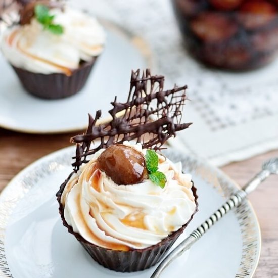 Chocolate Cups with Whipped Cream