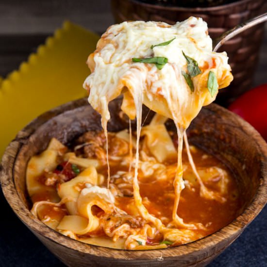 Cheesy Lasagna Soup