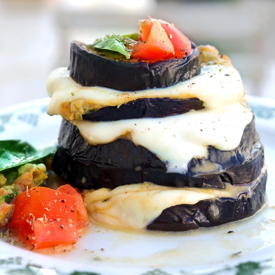 Aubergine Pancakes with Basil