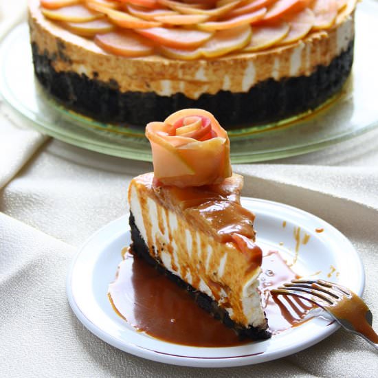 Apple Caramel Cheesecake