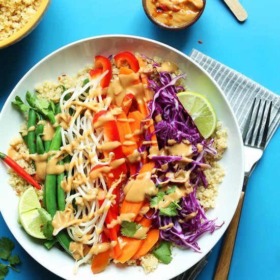 Quinoa Gado-Gado Bowl (30-mins!)