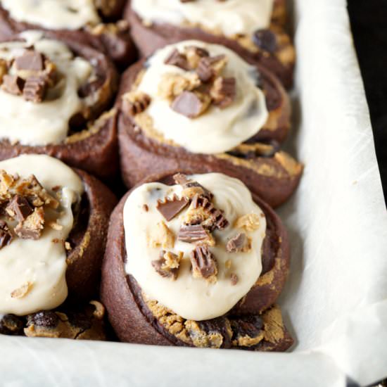 Chocolate PB Sweet Rolls