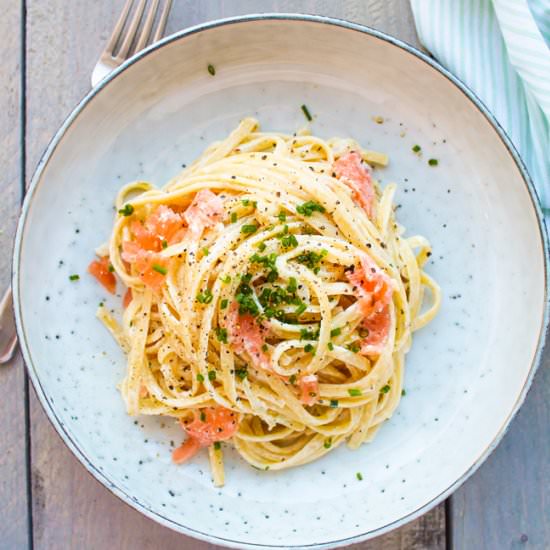 Smoked Salmon Linguine