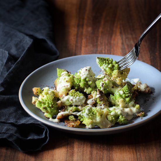 Romanesco with Tahini and Sumac