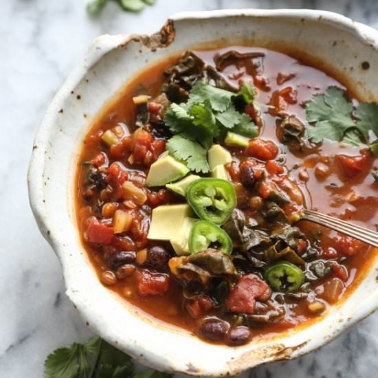 Slow Cooker Lentil Chili