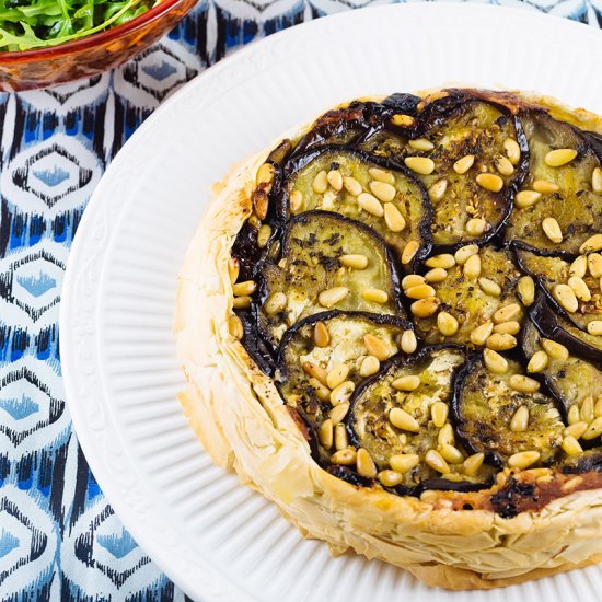 Eggplant & Sun-Dried Tomato Tart