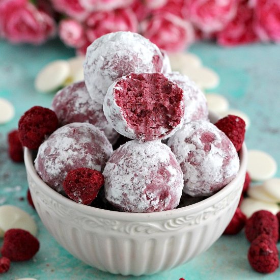 White Chocolate Raspberry Truffles