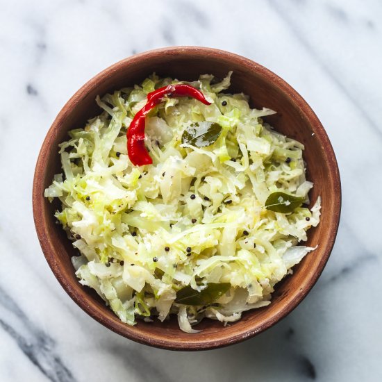 Goan Cabbage Foogath Bhaji