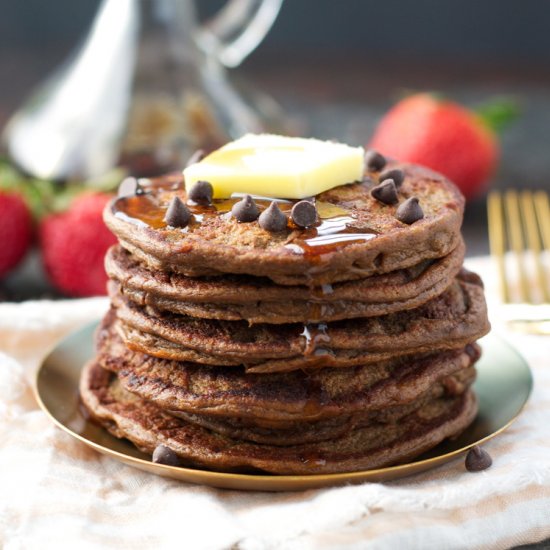 Healthy Chocolate Chip Pancakes