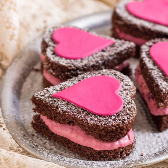 Chocolate Cake Hearts