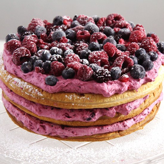 Berry Puff Pastry Cake